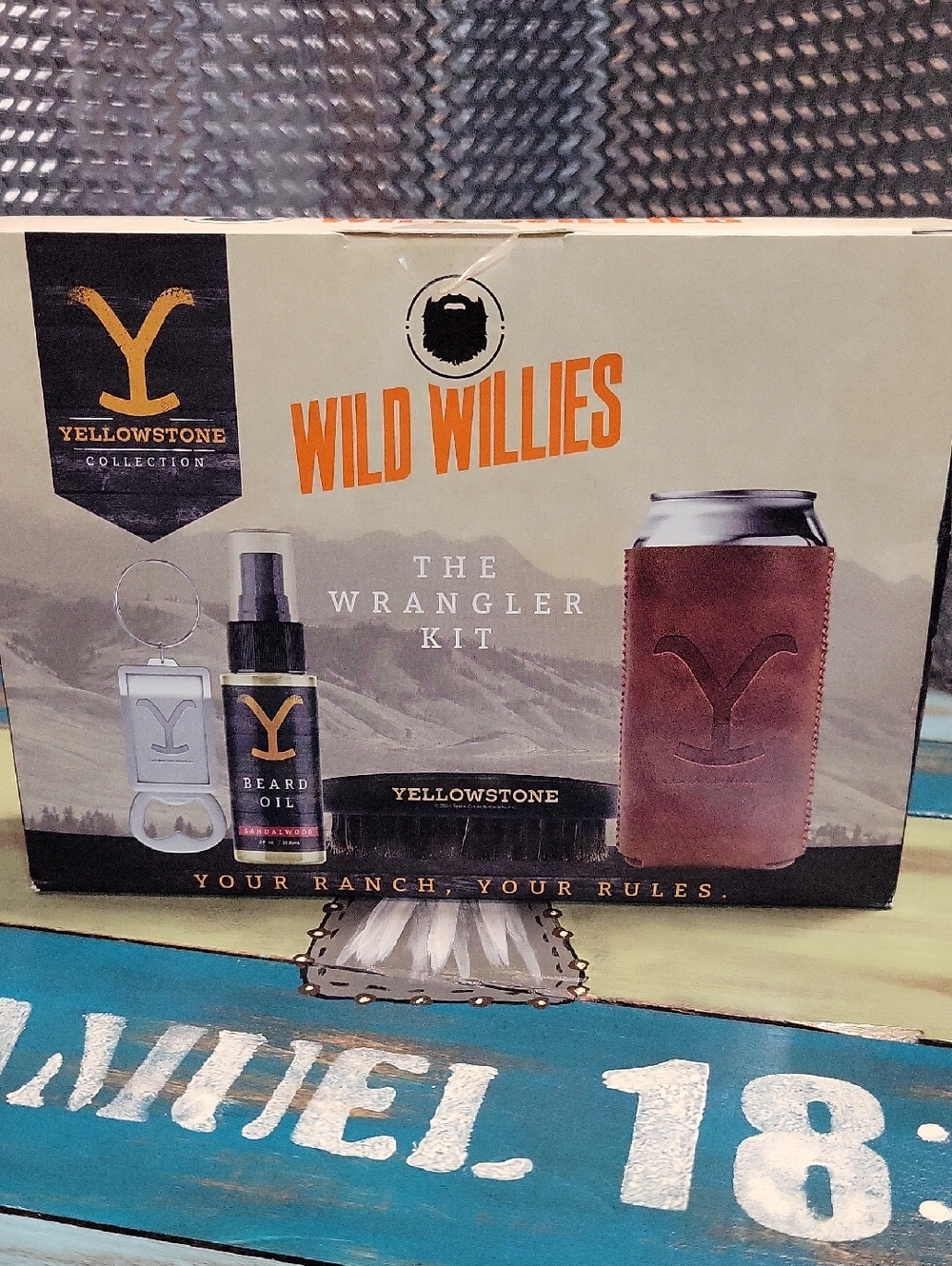 Yellowstone Collection Includes Beard Oil, Brush, Koozie, And Bottle Opener